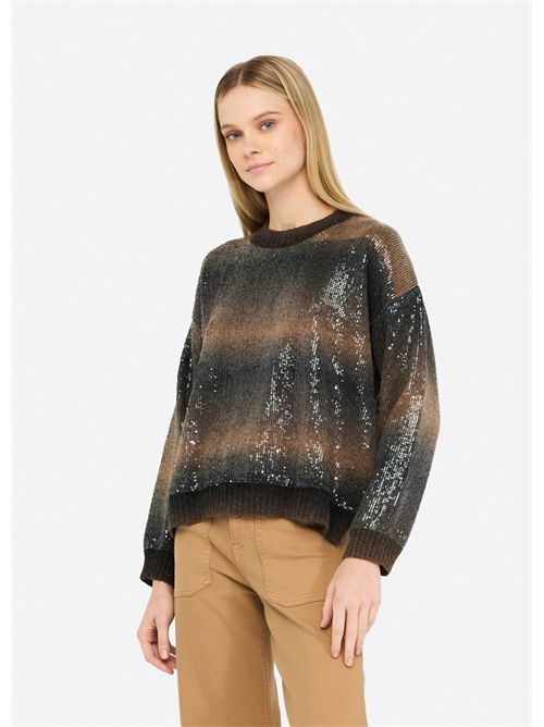 Maglia con paillettes LIU JO | MF5380MA14R/S9472